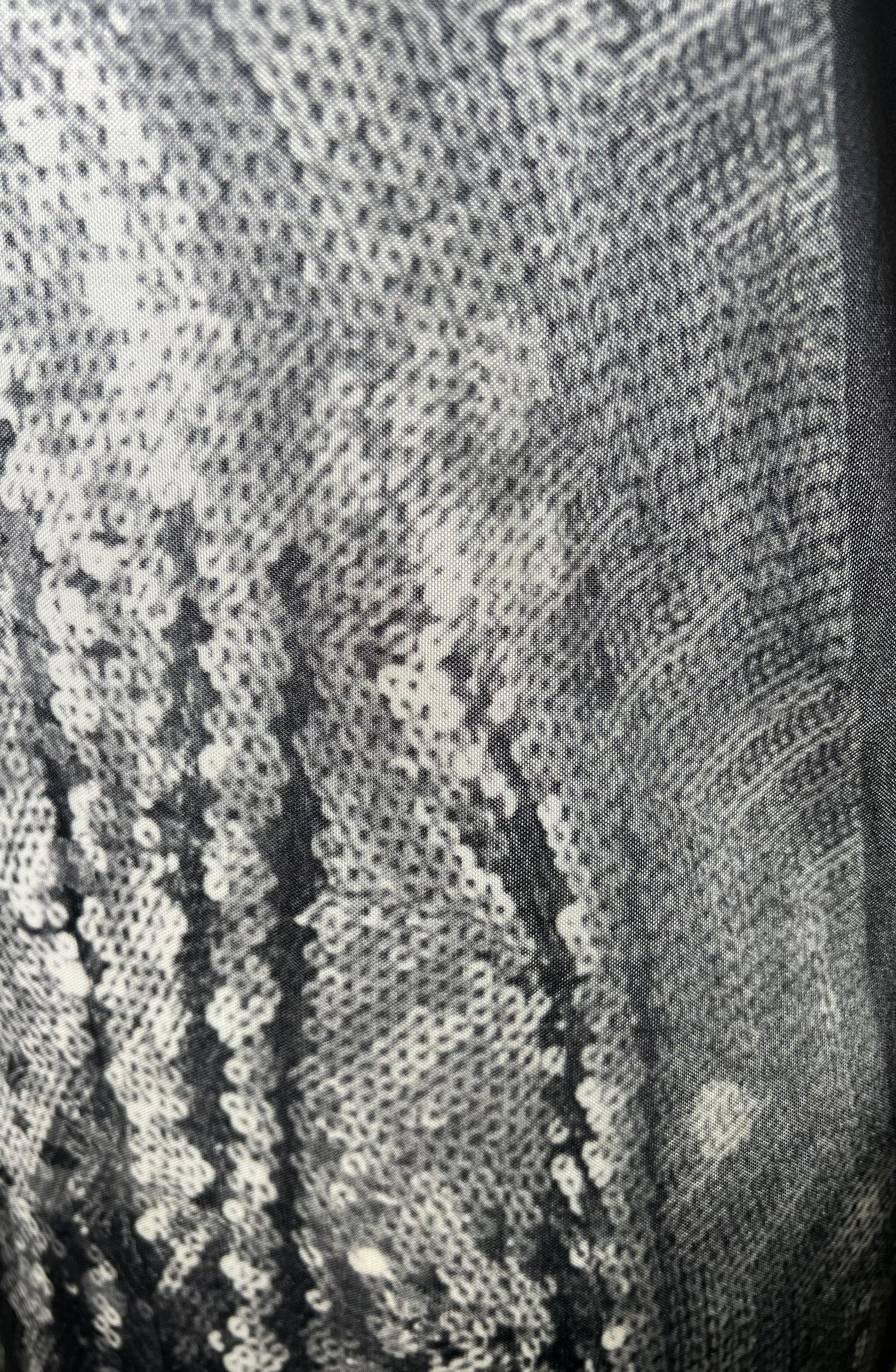 Maison Martin Margiela Trompe LOeil ReEdition Tunic Faux Sequin Gown, 2023 In Excellent Condition For Sale In Los Angeles, CA