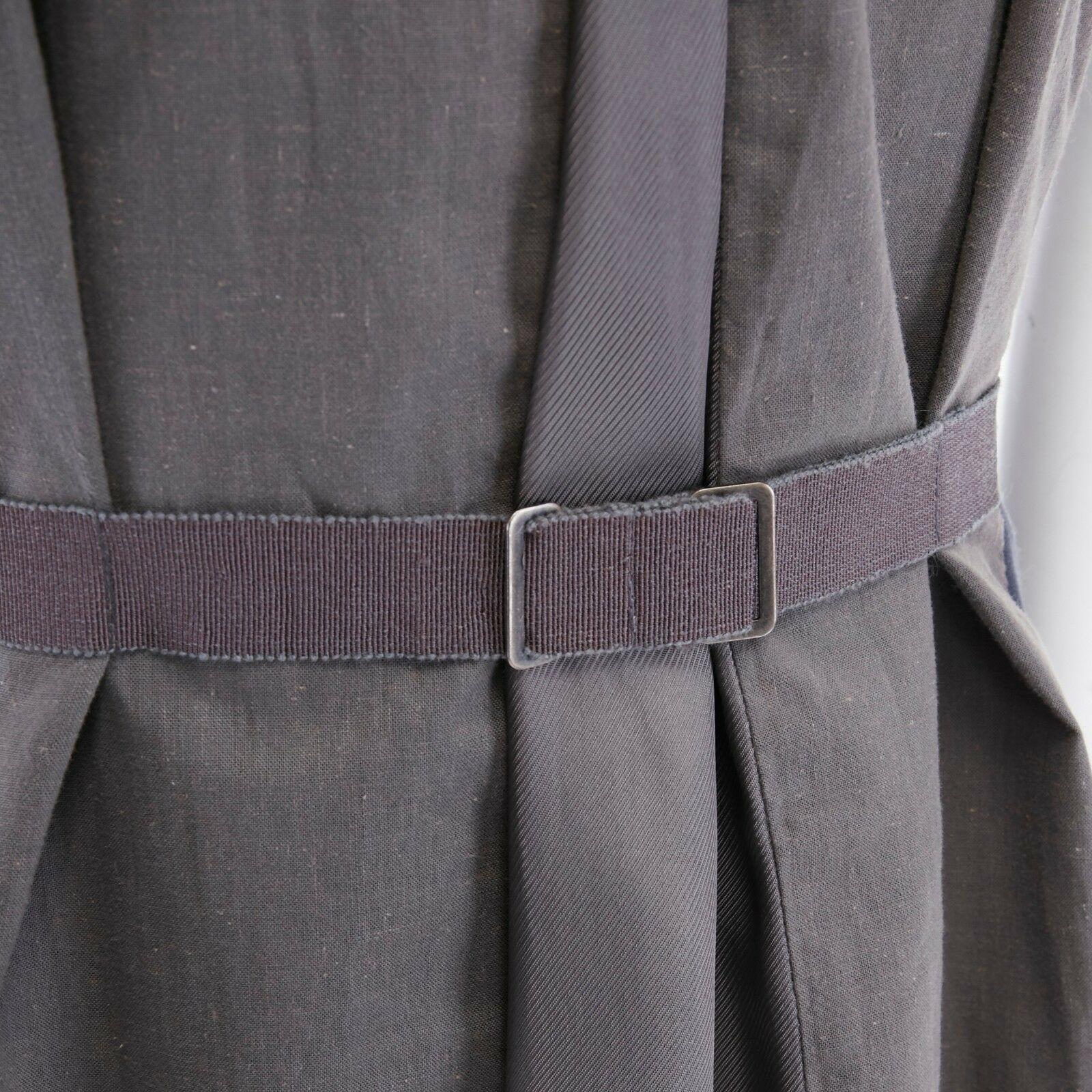 MAISON MARTIN MARGIELA Vintage AW1989 grey pinstripe silk back long vest M 3