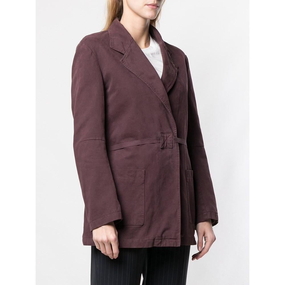 Maison Martin Margiela Vintage burgundy cotton 90s jacket In Excellent Condition For Sale In Lugo (RA), IT