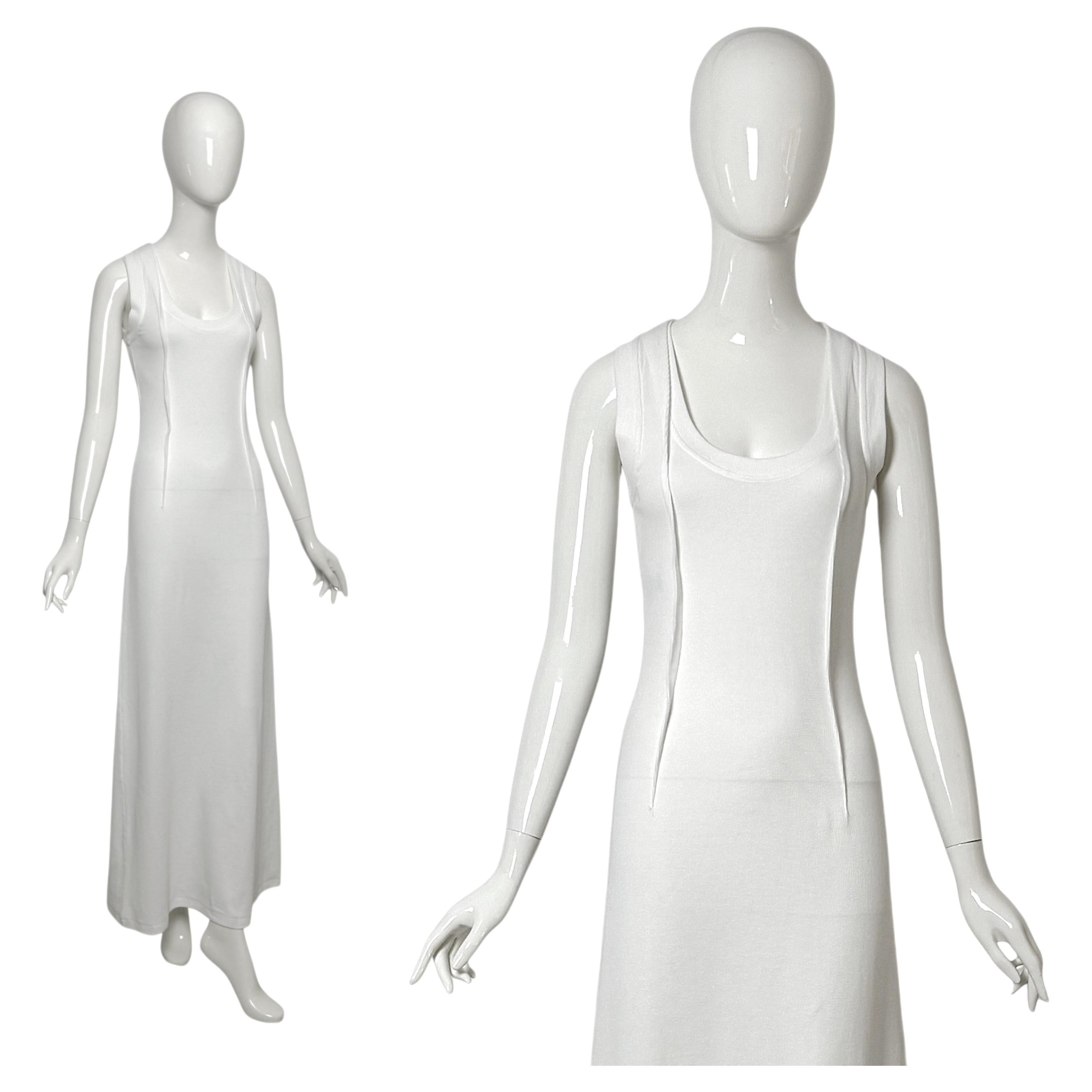 Maison Martin Margiela Vintage Circa 2012 White Cotton Slip On Maxi Dress For Sale
