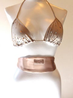 Maison Martin Margiela Vintage NWT Taupe Satin Cummerbund