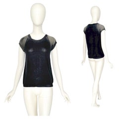Maison Martin Margiela Vintage Spring 2003 100% Cotton Black Knit Top