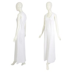 Maison Martin Margiela vintage white ribbed cotton fitted maxi dress, ss 2012