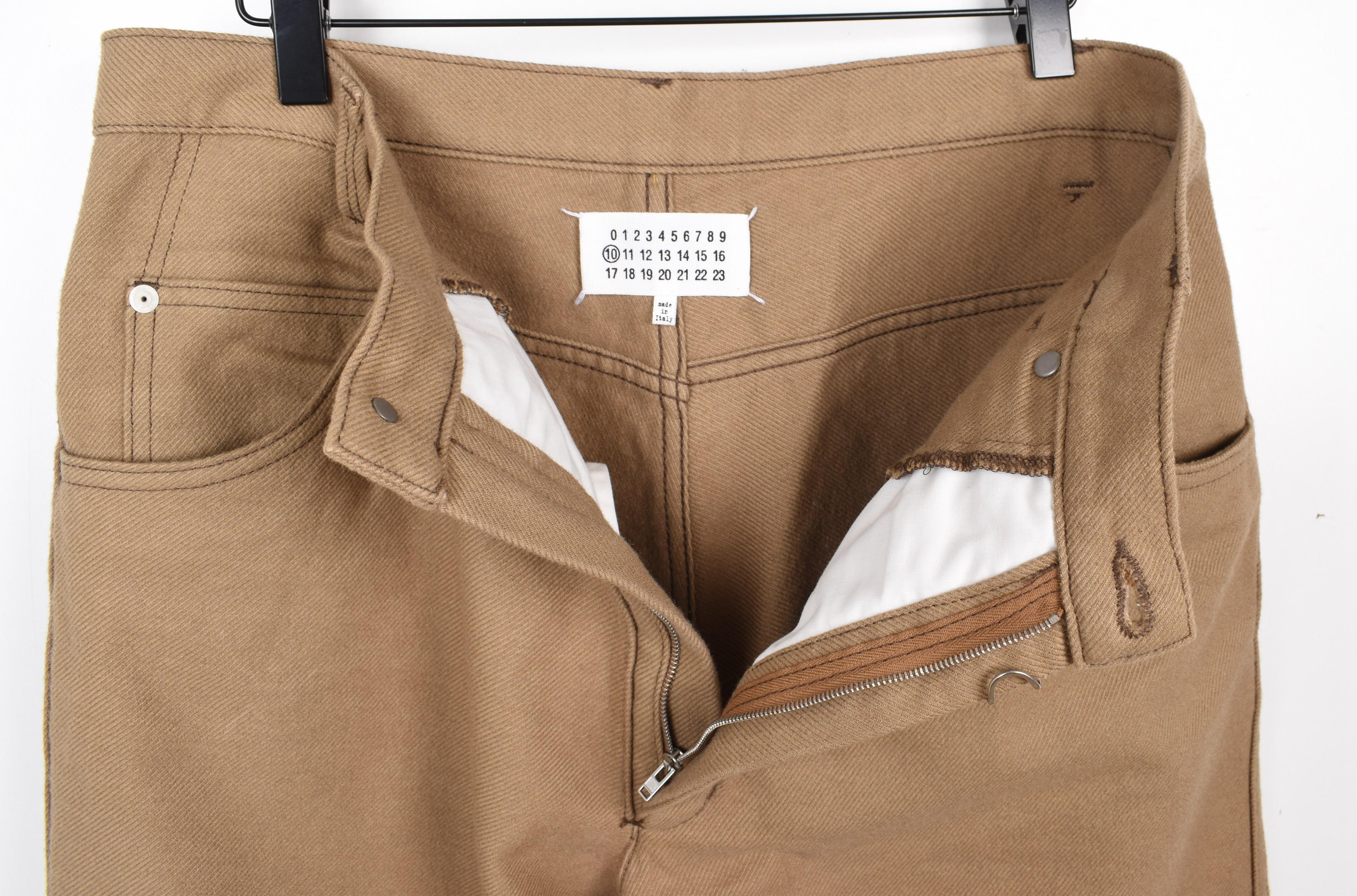 Maison Martin Margiela Pantalones de invierno Vaqueros de pata ancha de mezcla de lana para hombre Talla W33, S166 en Excelente estado para la venta en Kaunas, LT