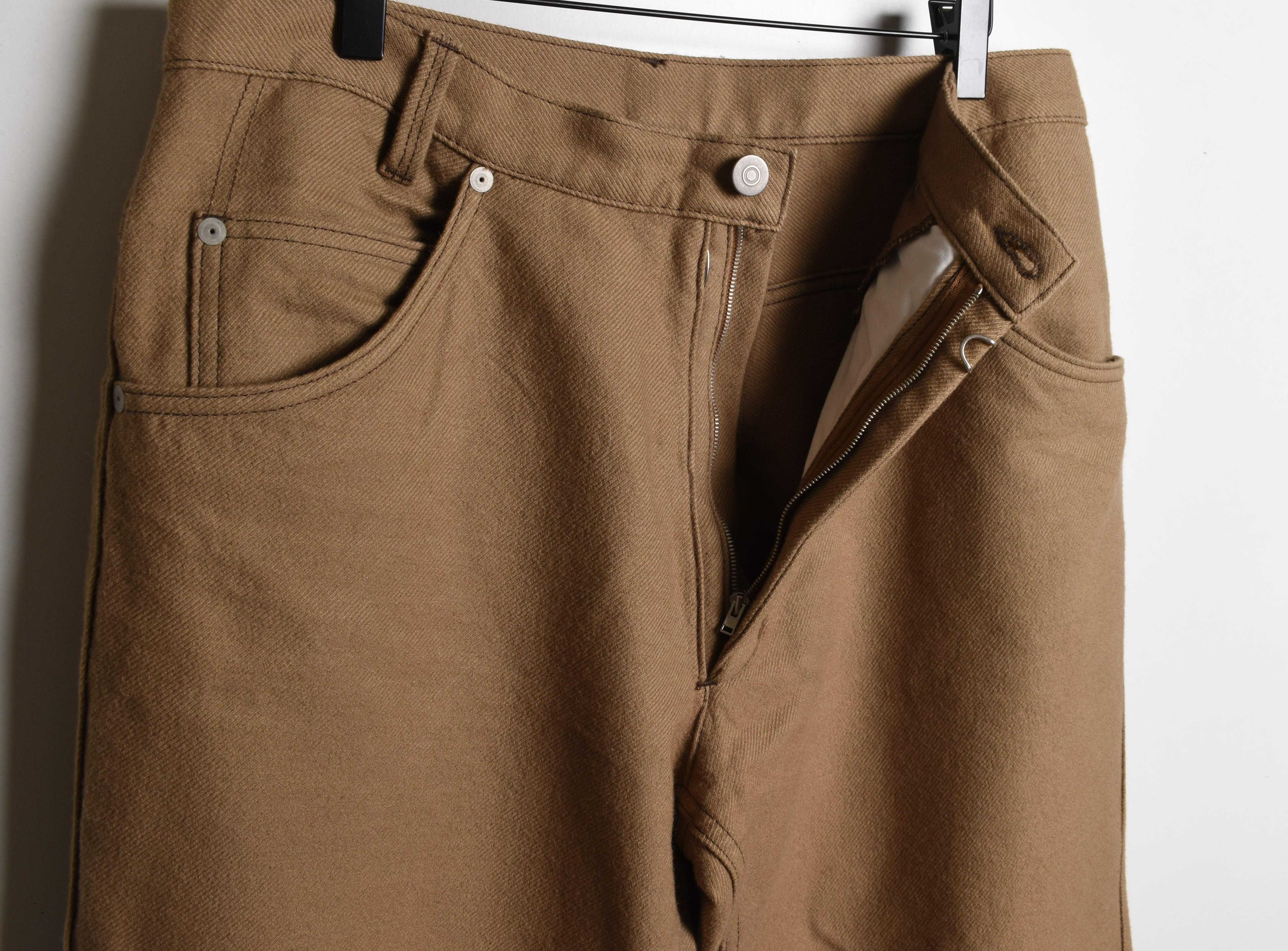 De los hombres Maison Martin Margiela Pantalones de invierno Vaqueros de pata ancha de mezcla de lana para hombre Talla W33, S166 en venta