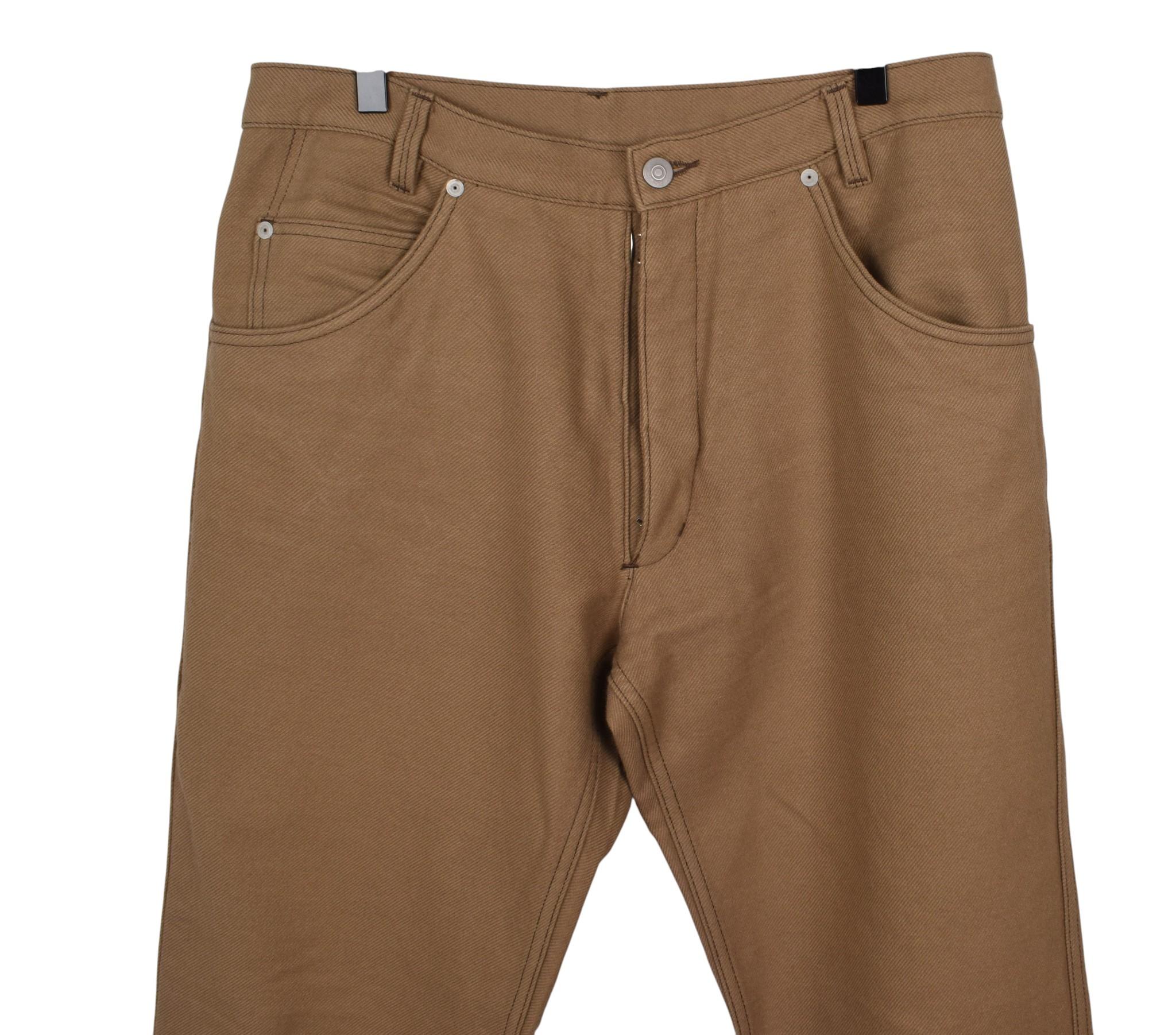 Maison Martin Margiela Pantalones de invierno Vaqueros de pata ancha de mezcla de lana para hombre Talla W33, S166 en venta 2