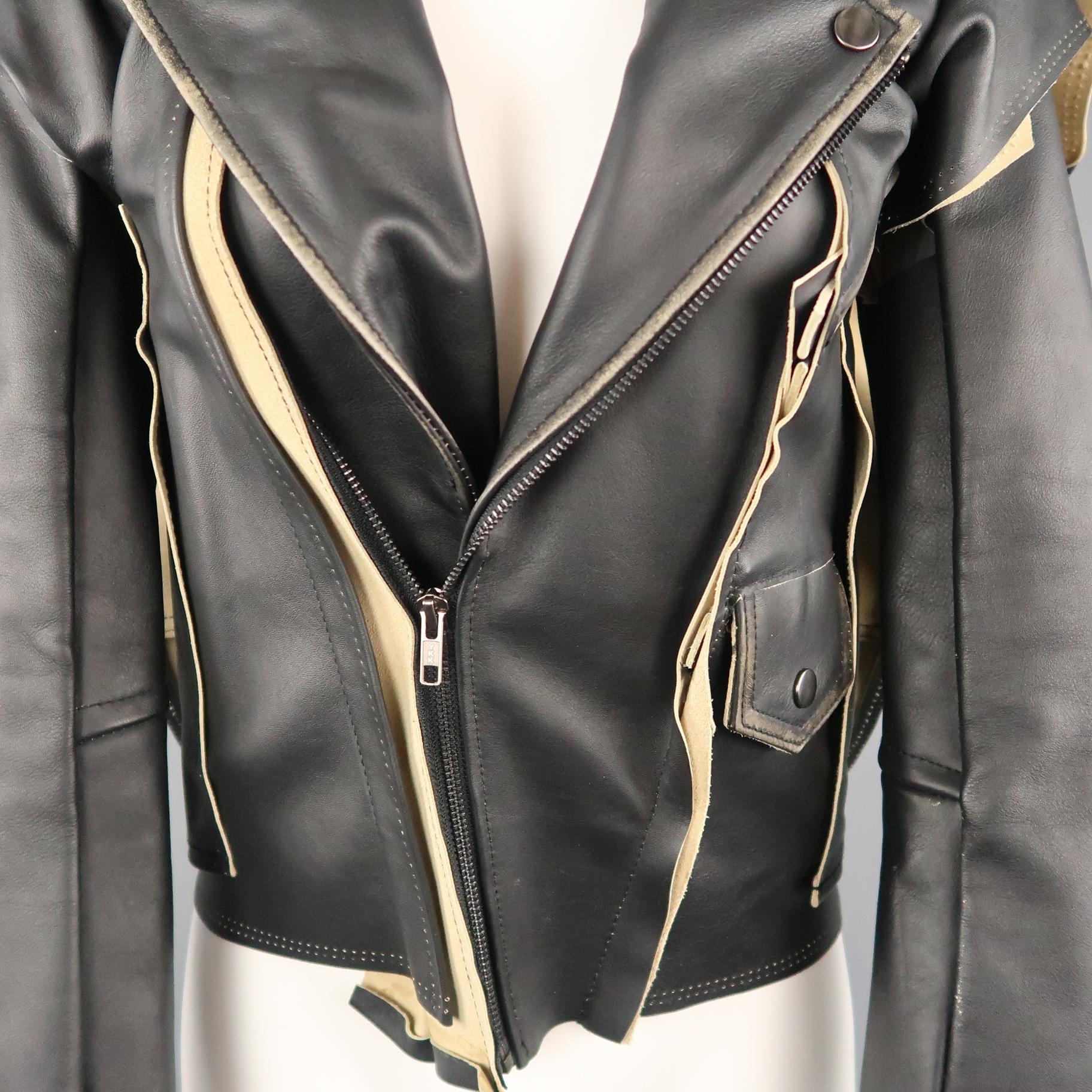 margiela h&m leather jacket