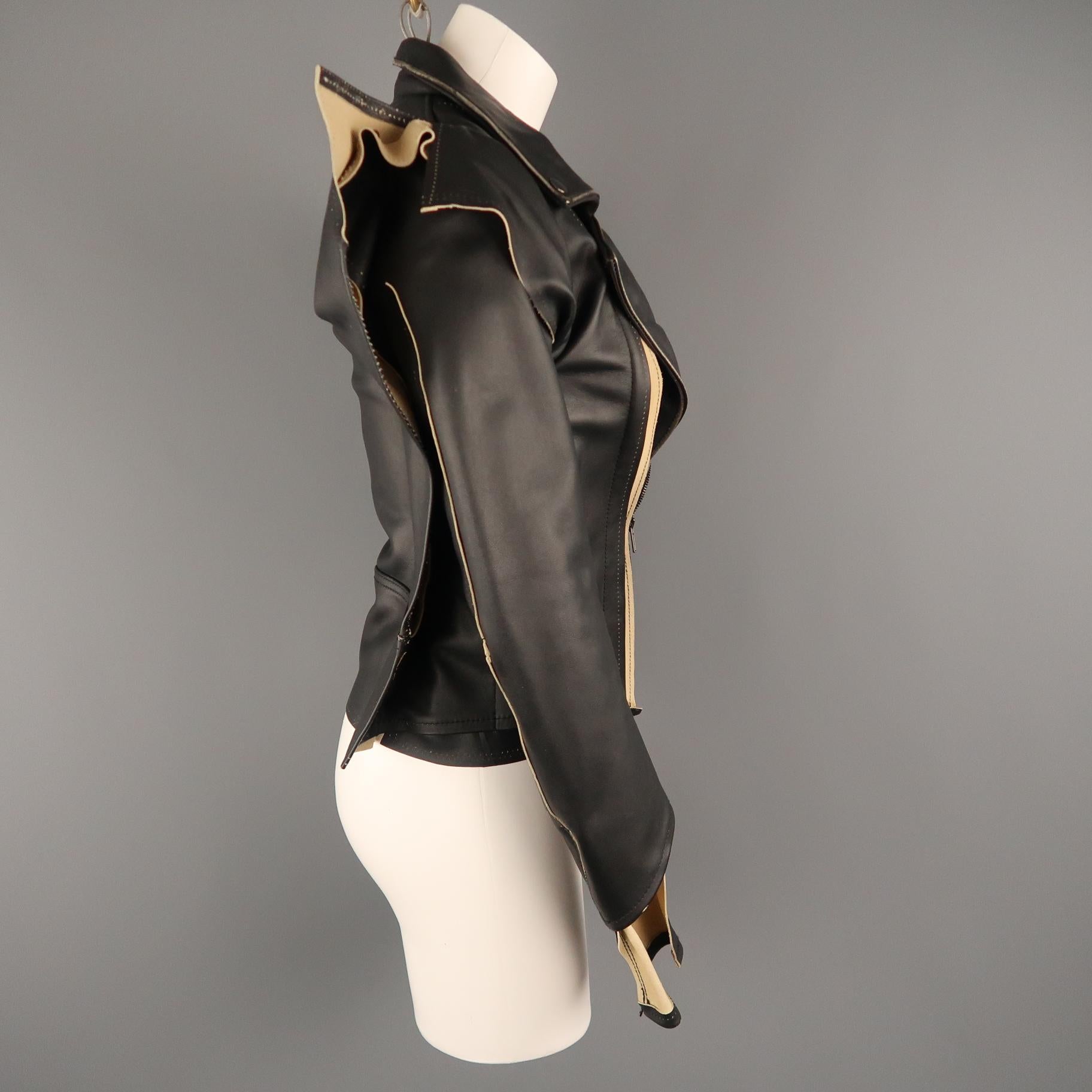 maison margiela h&m leather jacket