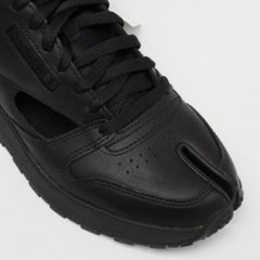 Maison Martin Margiela X Reebok Black Leather Tabi High Top Sneakers Size 39