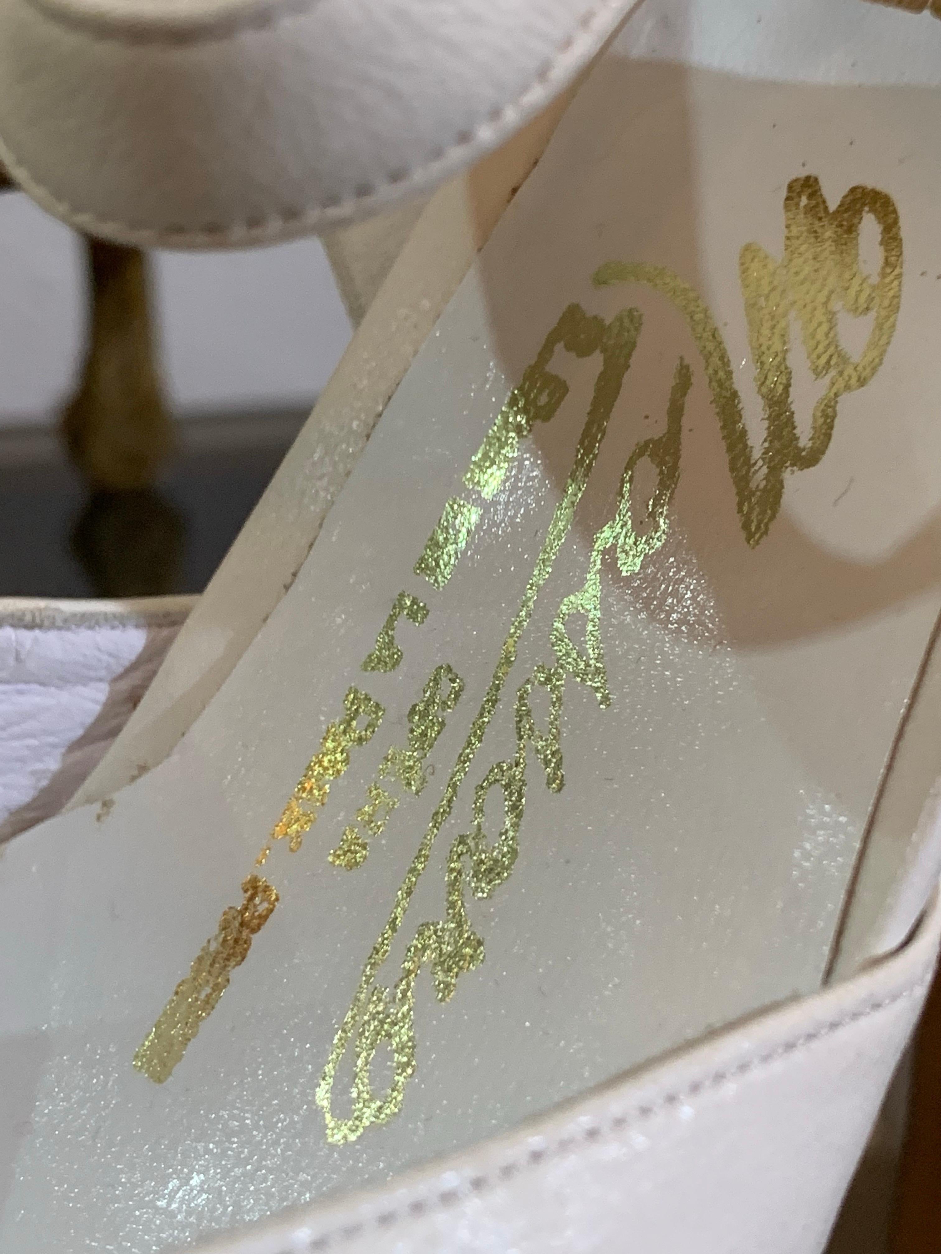 Women's Maison Massaro - Paris Custom-Made Pure White Leather Platform Shoes For Sale