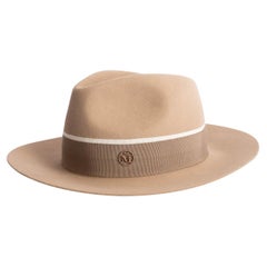 MAISON MICHEL Chapeau Trilby JO en feutre de lapin beige L