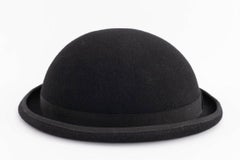Maison Michel Black Felt Bowler Hat