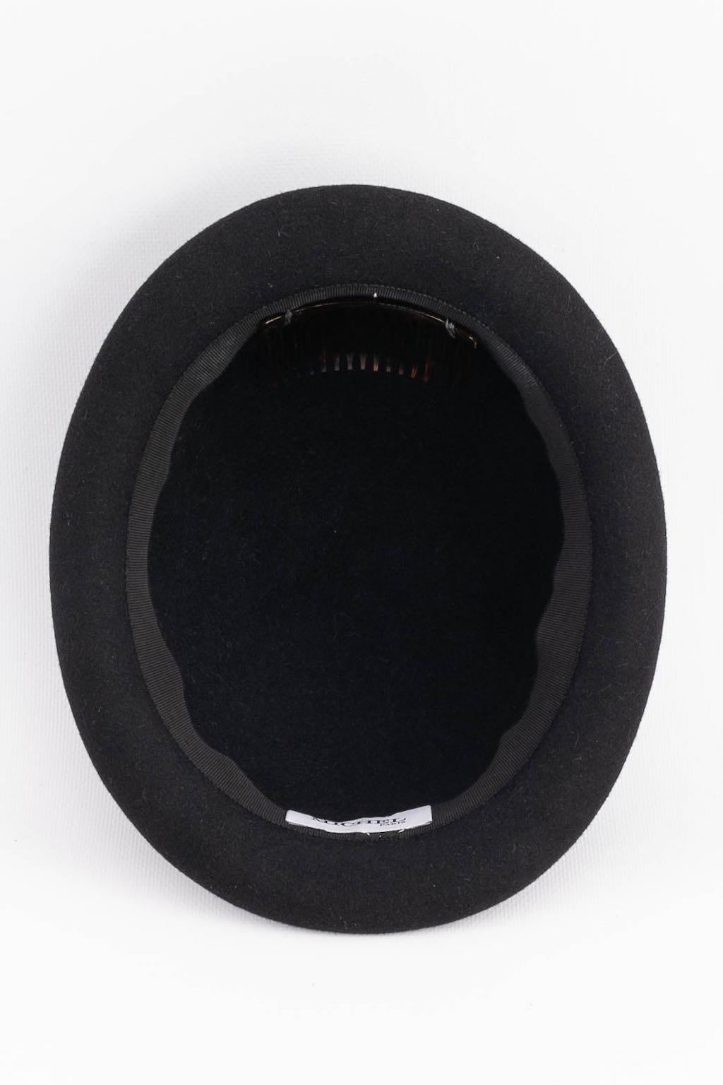 Maison Michel Black Felt Bowler Hat For Sale 1