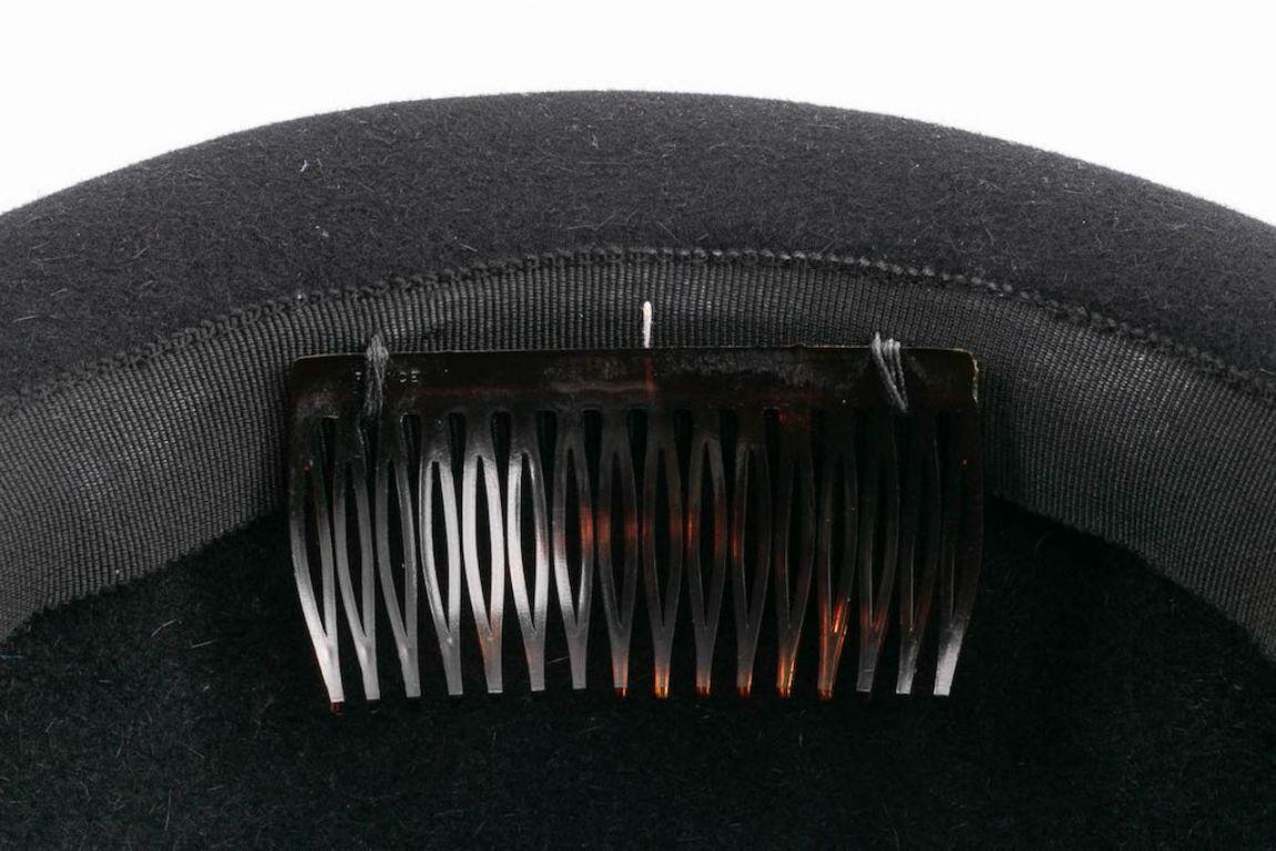 Maison Michel Black Felt Bowler Hat For Sale 3