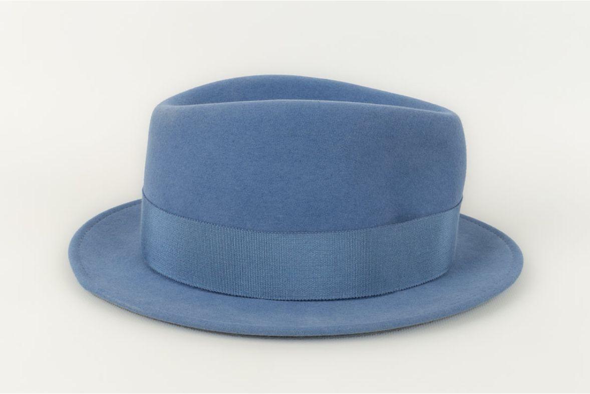 Women's Maison Michel Blue Felt Hat For Sale