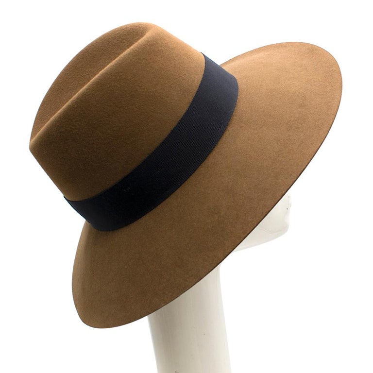 Maison Michel Brown Andre Rabbit-fur Felt Hat at 1stDibs