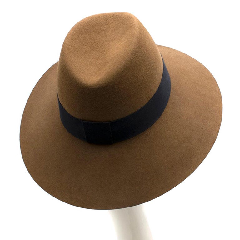 Maison Michel Brown Andre Rabbit-fur Felt Hat at 1stDibs