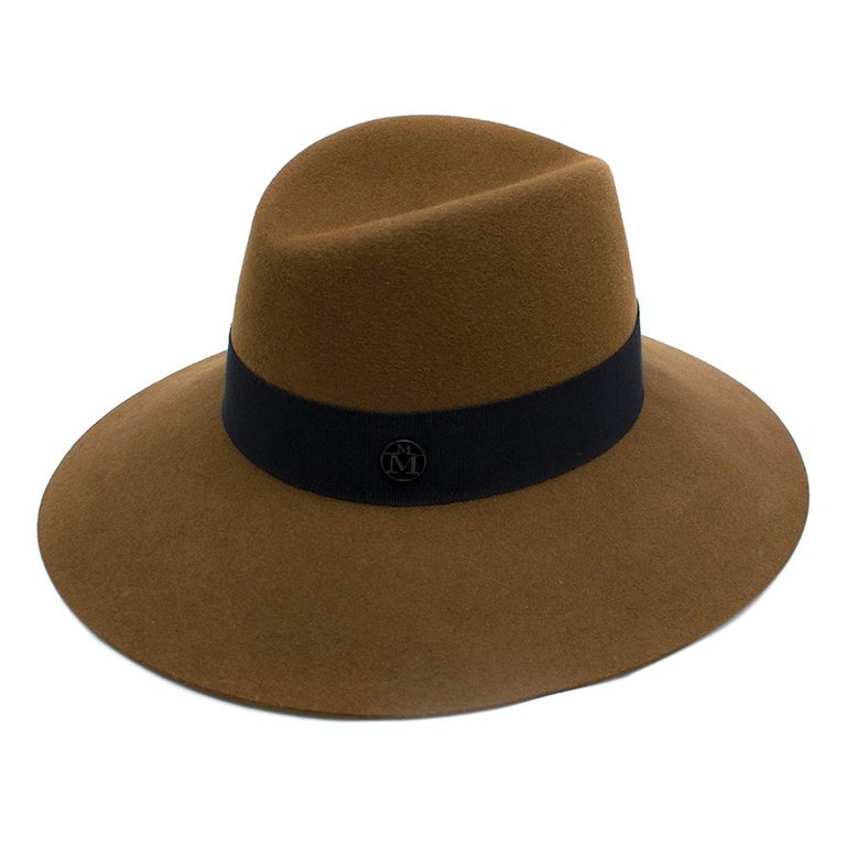 Maison Michel Brown Andre Rabbit-fur Felt Hat at 1stDibs