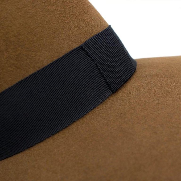 Maison Michel Brown Andre Rabbit-fur Felt Hat at 1stDibs