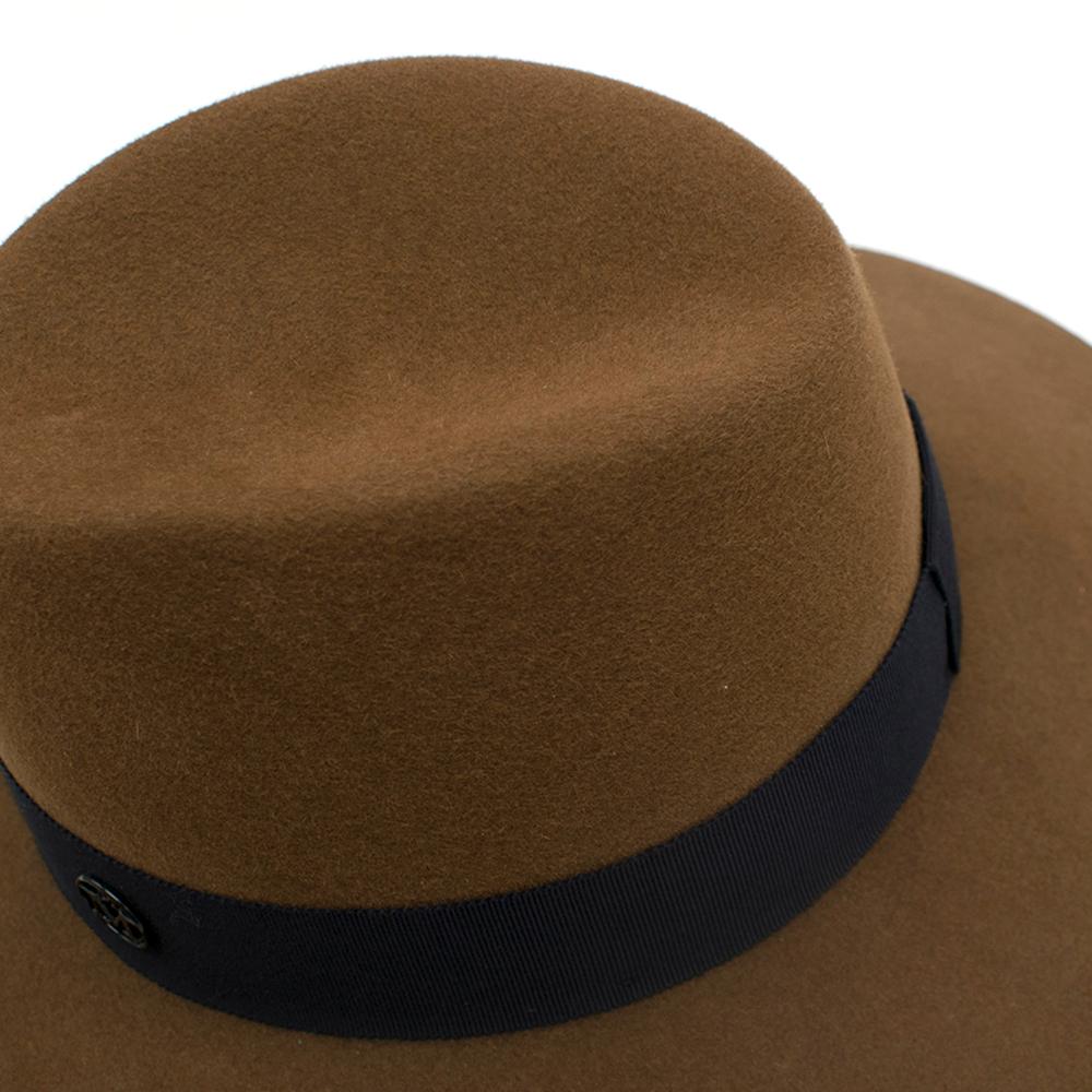 Maison Michel Brown Andre Rabbit-fur Felt Hat	 2