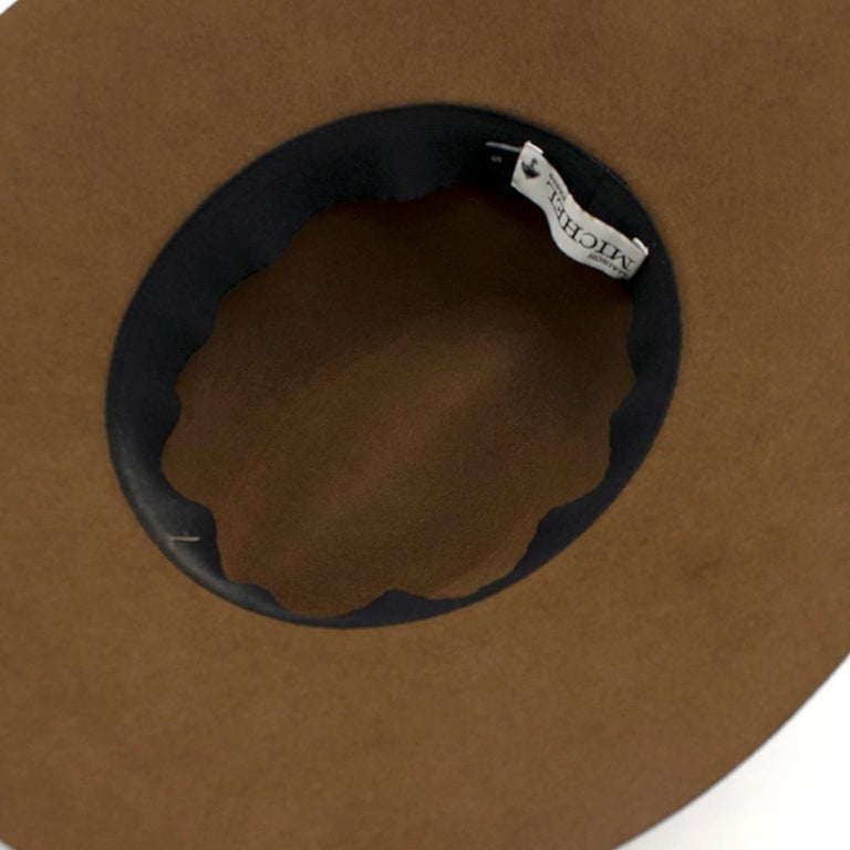 Maison Michel Brown Andre Rabbit-fur Felt Hat at 1stDibs