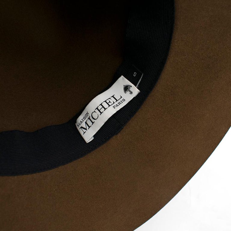Maison Michel Brown Andre Rabbit-fur Felt Hat at 1stDibs
