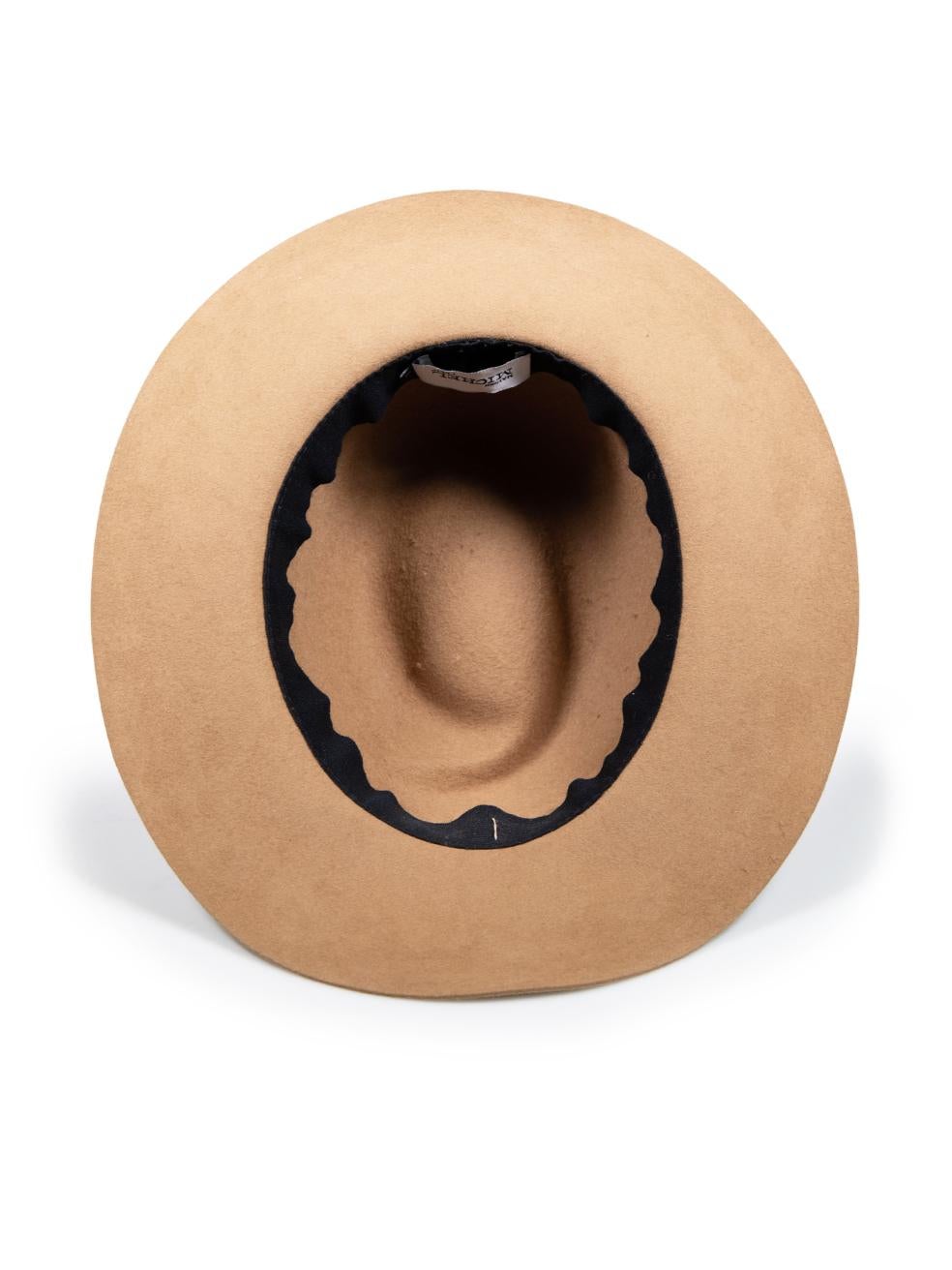 Women's Maison Michel Camel Wool Felt Hat For Sale