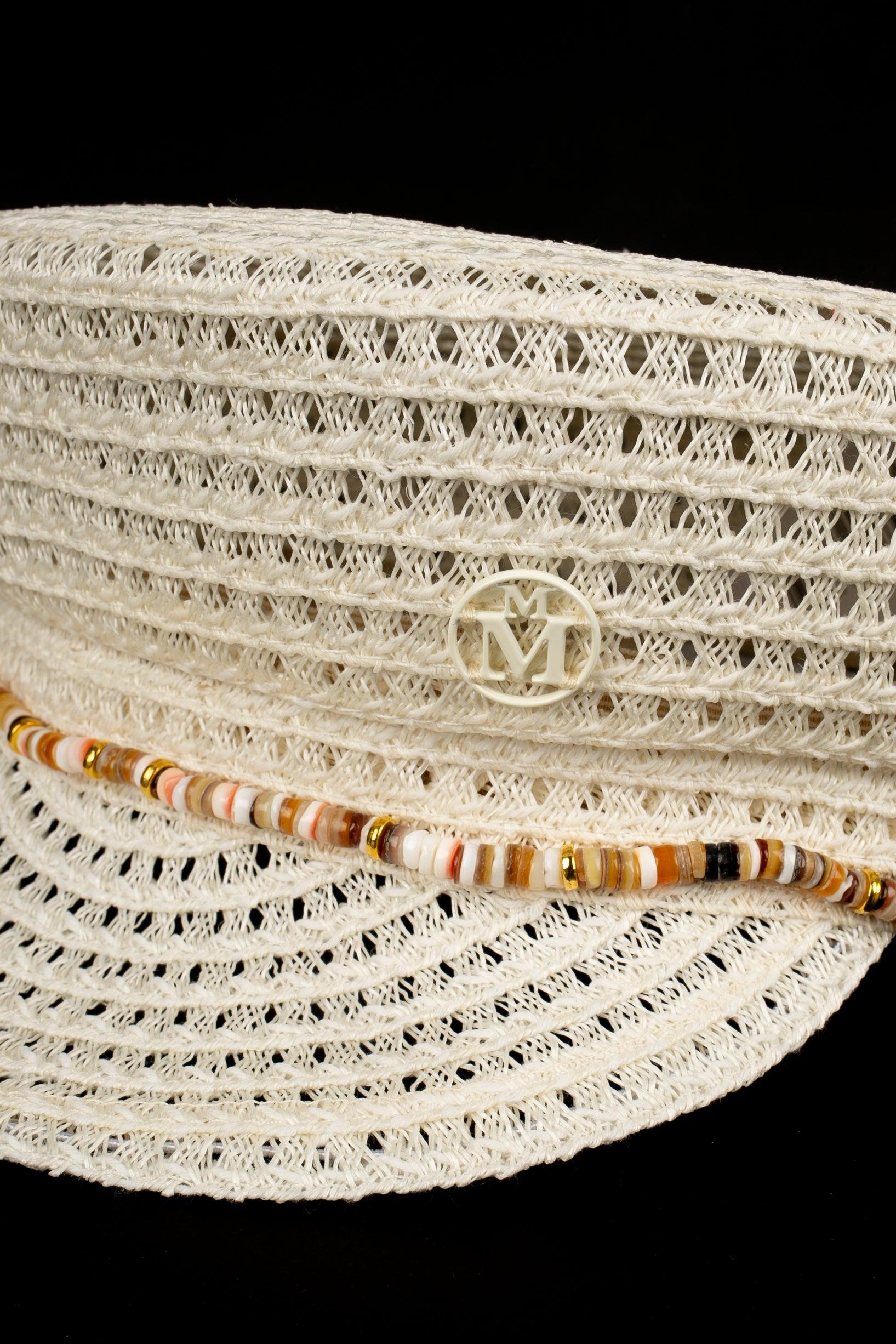 Women's Maison Michel Cotton and Hemp Cap Edged