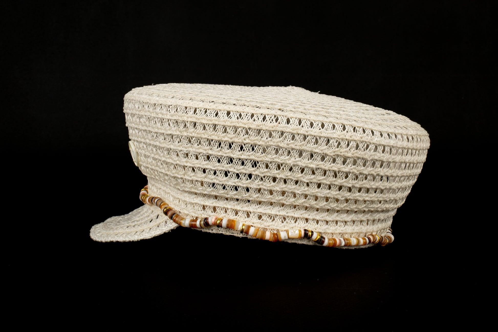 Maison Michel Cotton and Hemp Cap Edged 2