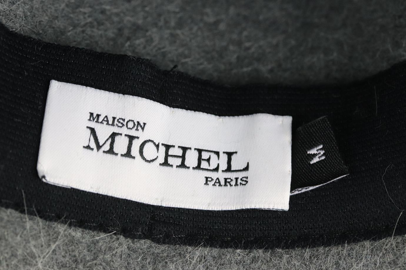 Women's Maison Michel Grosgrain Trimmed Wool Felt Fedora Medium