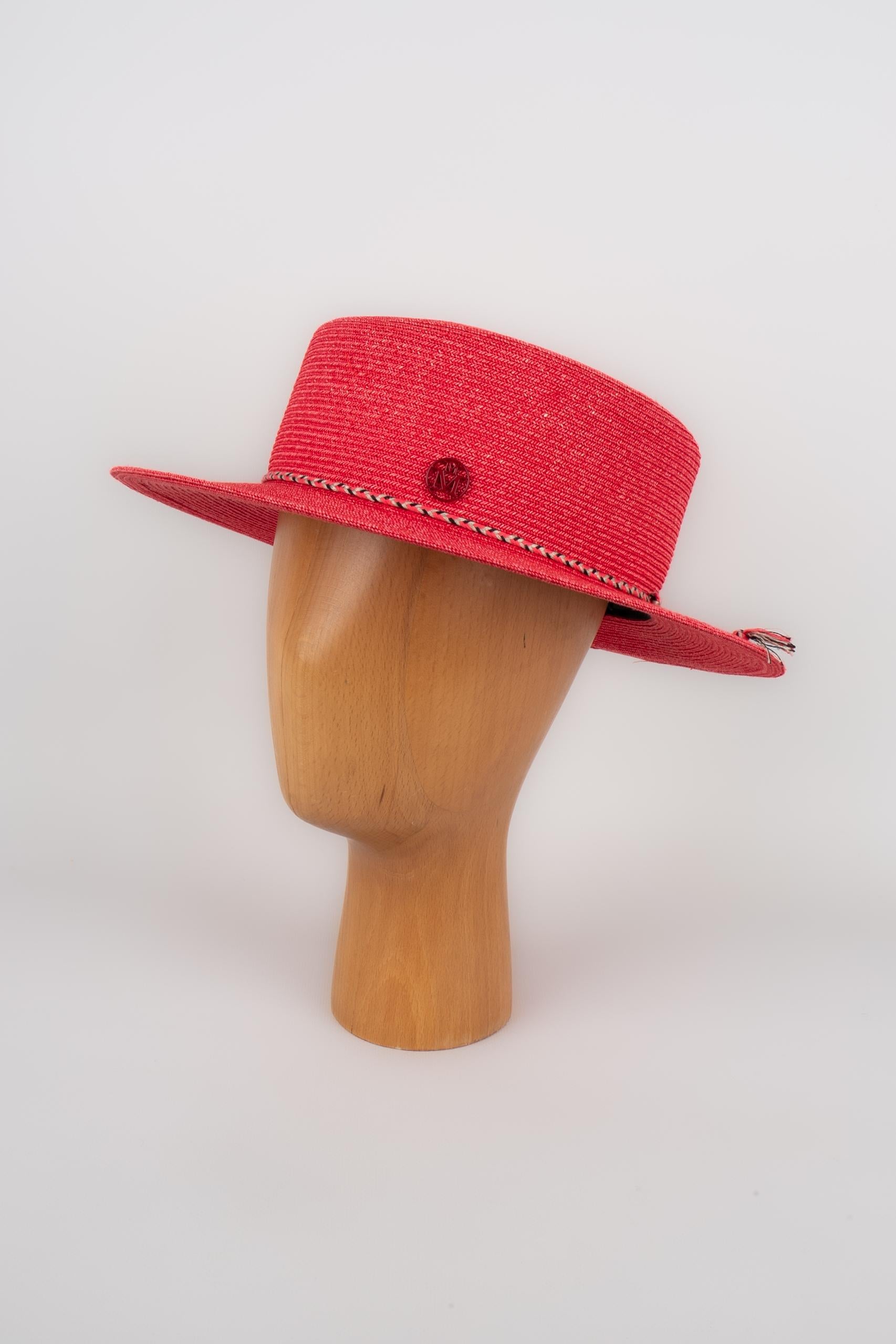 MAISON MICHEL - (Made in Italy) Red straw hat. L size indicated.

Condition:
Very good condition

Dimensions:
Head circumference: 56 cm

CHP72