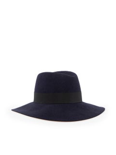 Maison Michel Chapeau Fedora en feutre marine