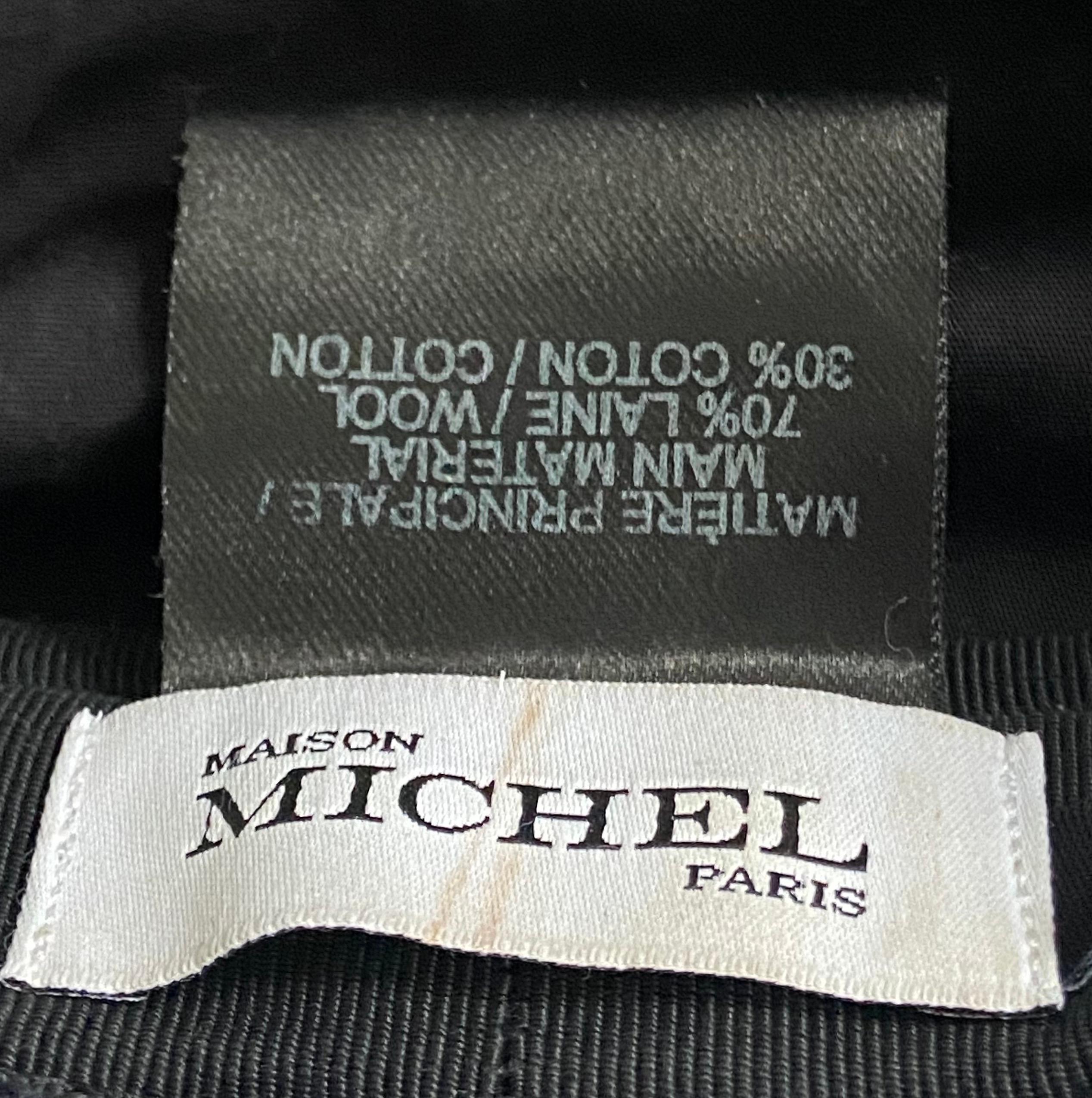Black Maison Michel New Abby Sailor Cap Hat Navy