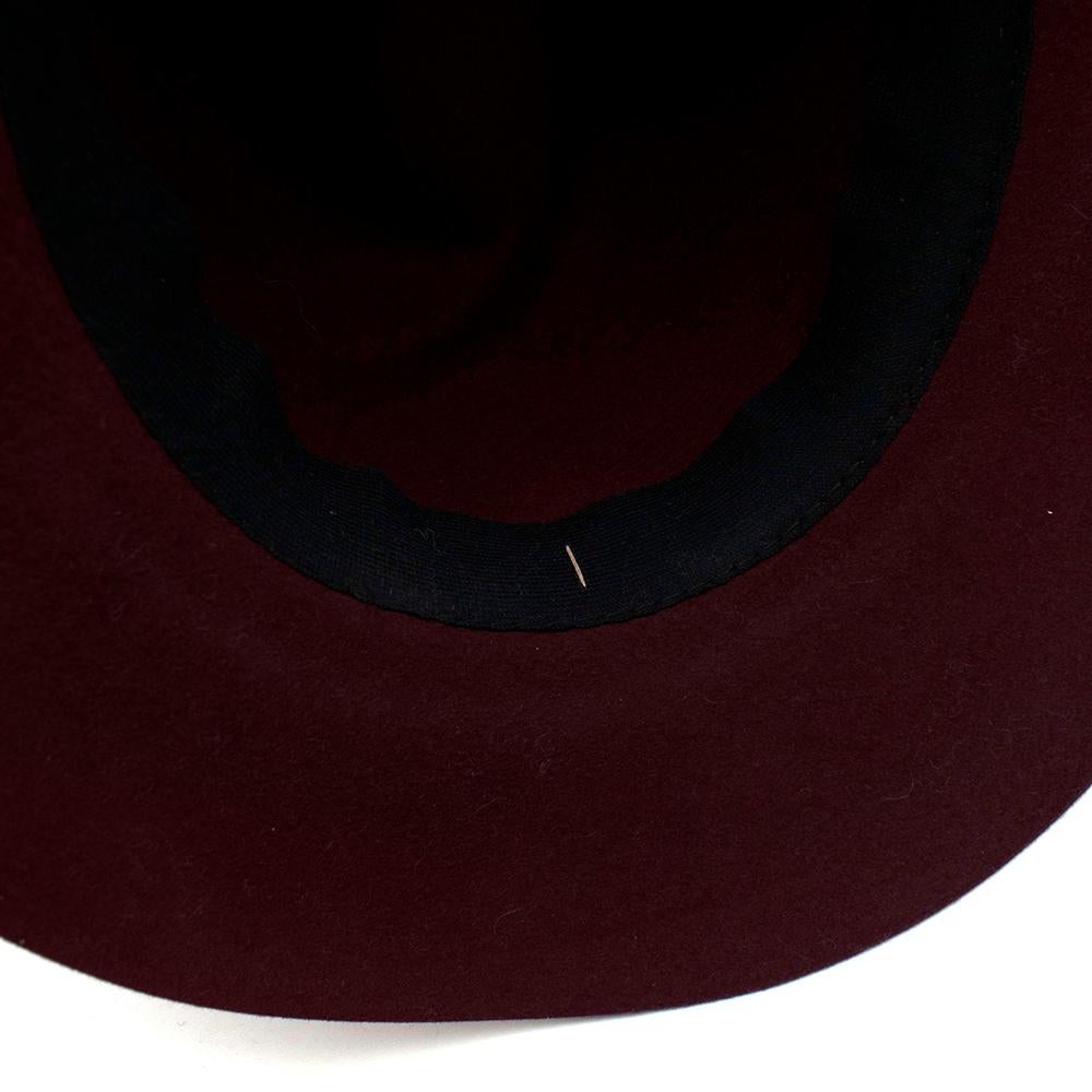 Women's or Men's Maison Michel Paris Wool Felt Hat Bordeaux 