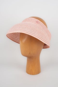 Maison Michel Pink Straw Eyeshade Hat