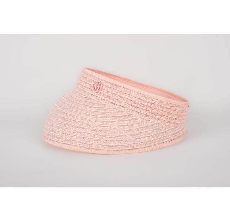 Women's Maison Michel Pink Straw Eyeshade Hat For Sale