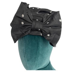 Maison Michel bonnet à pois avec noeud