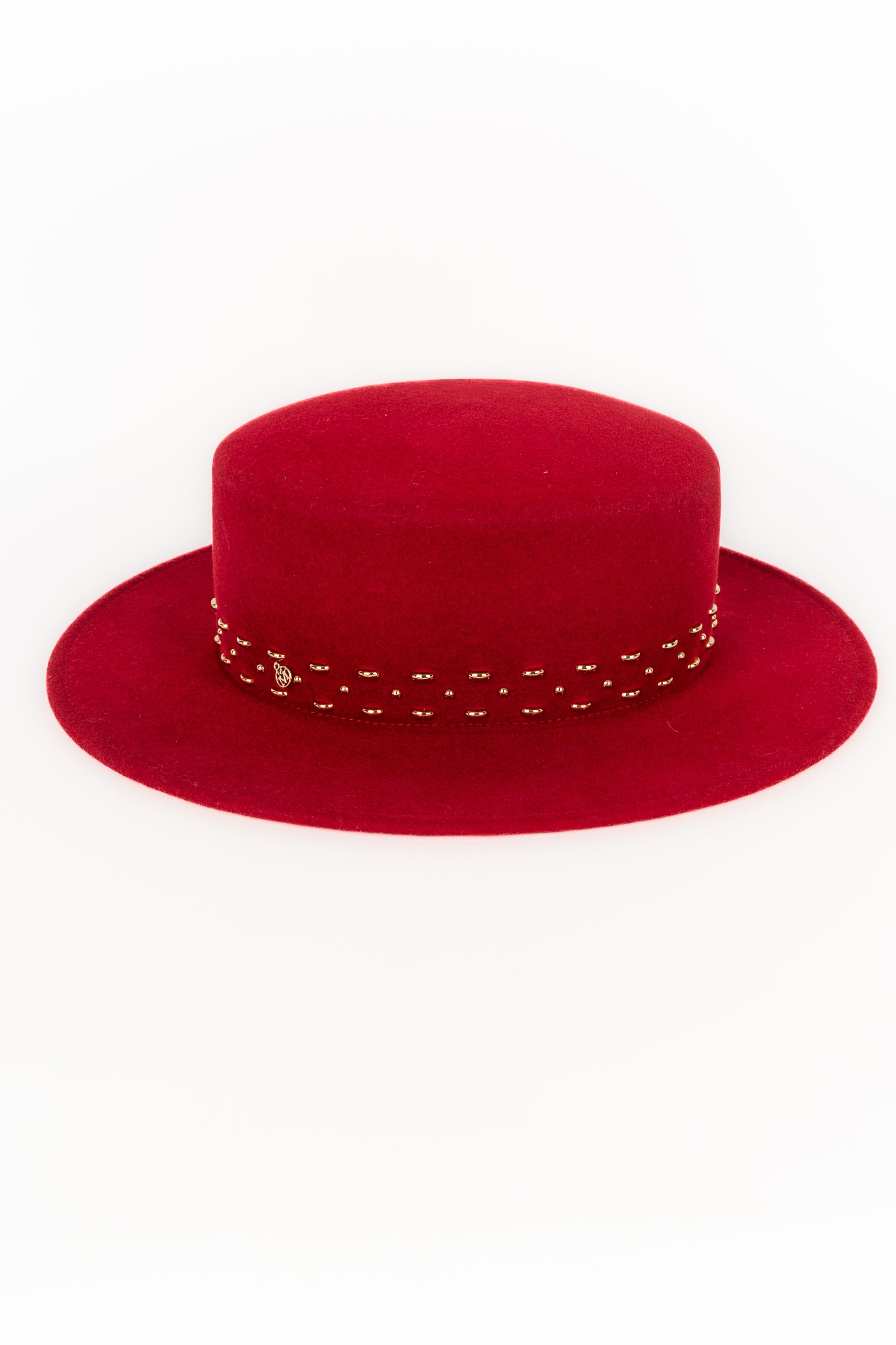 Rosso Cappello rosso Maison Michel in vendita
