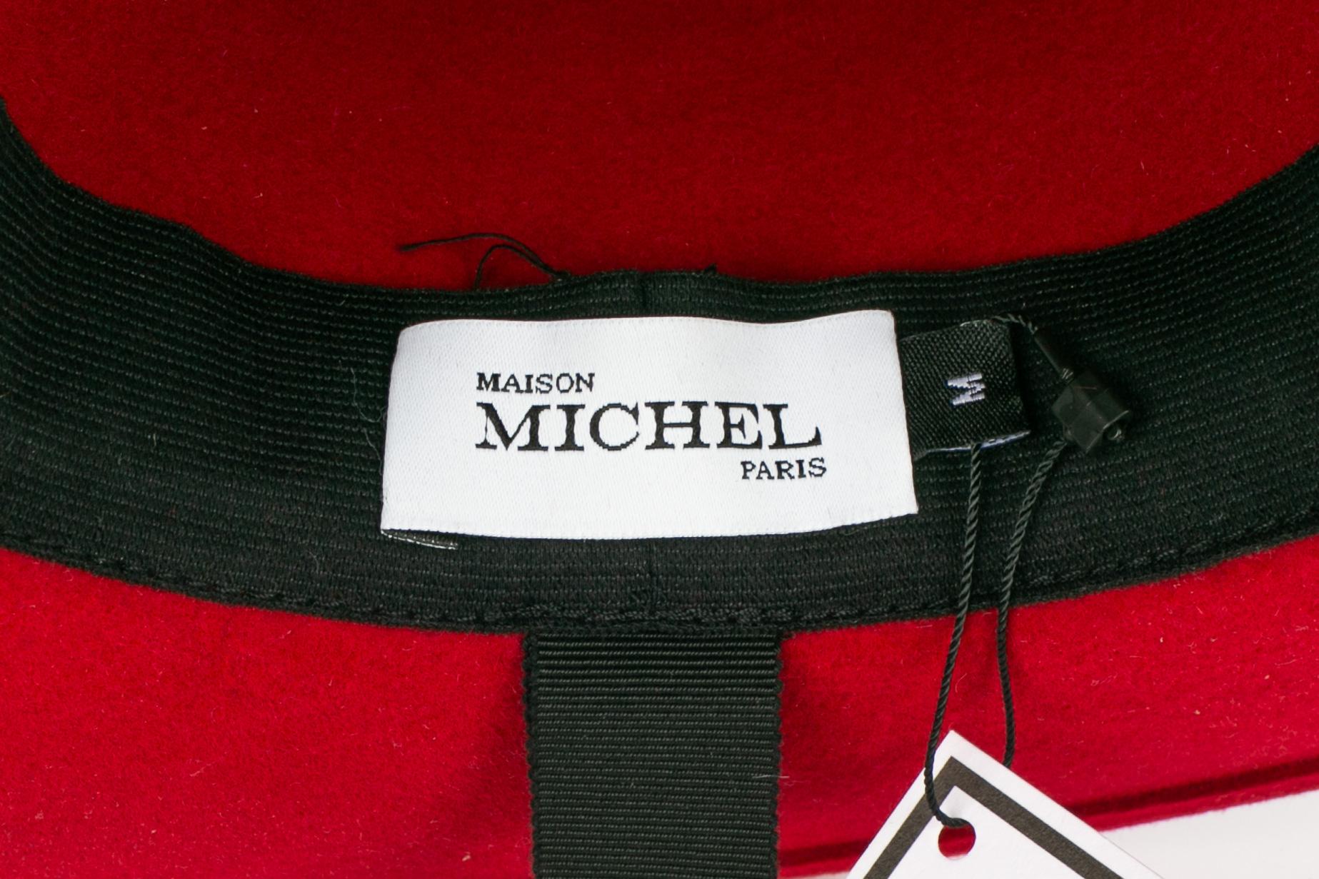 Cappello rosso Maison Michel in vendita 1