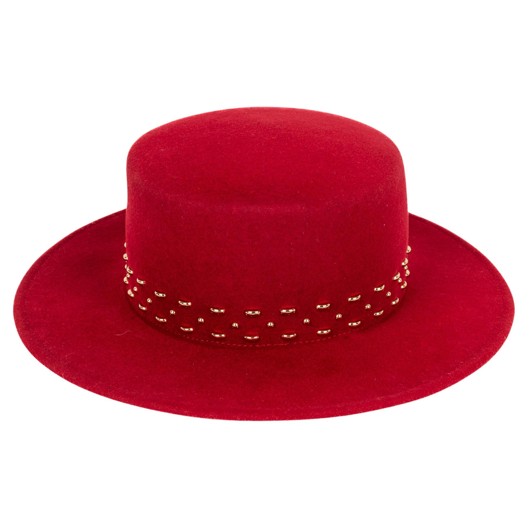 Cappello rosso Maison Michel in vendita