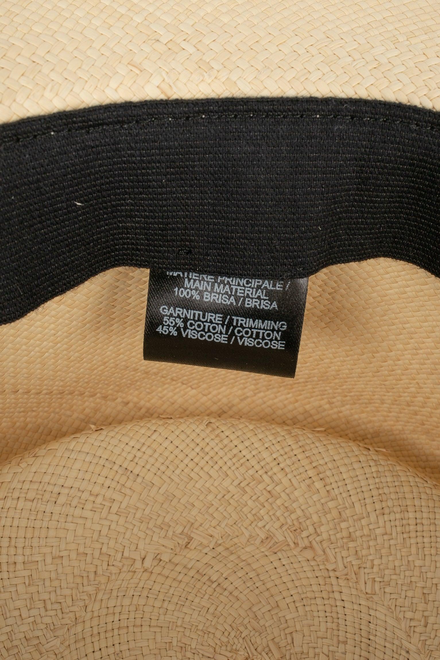 Chapeau de paille de la Maison Michel avec tissage Classic Brisa en vente 4