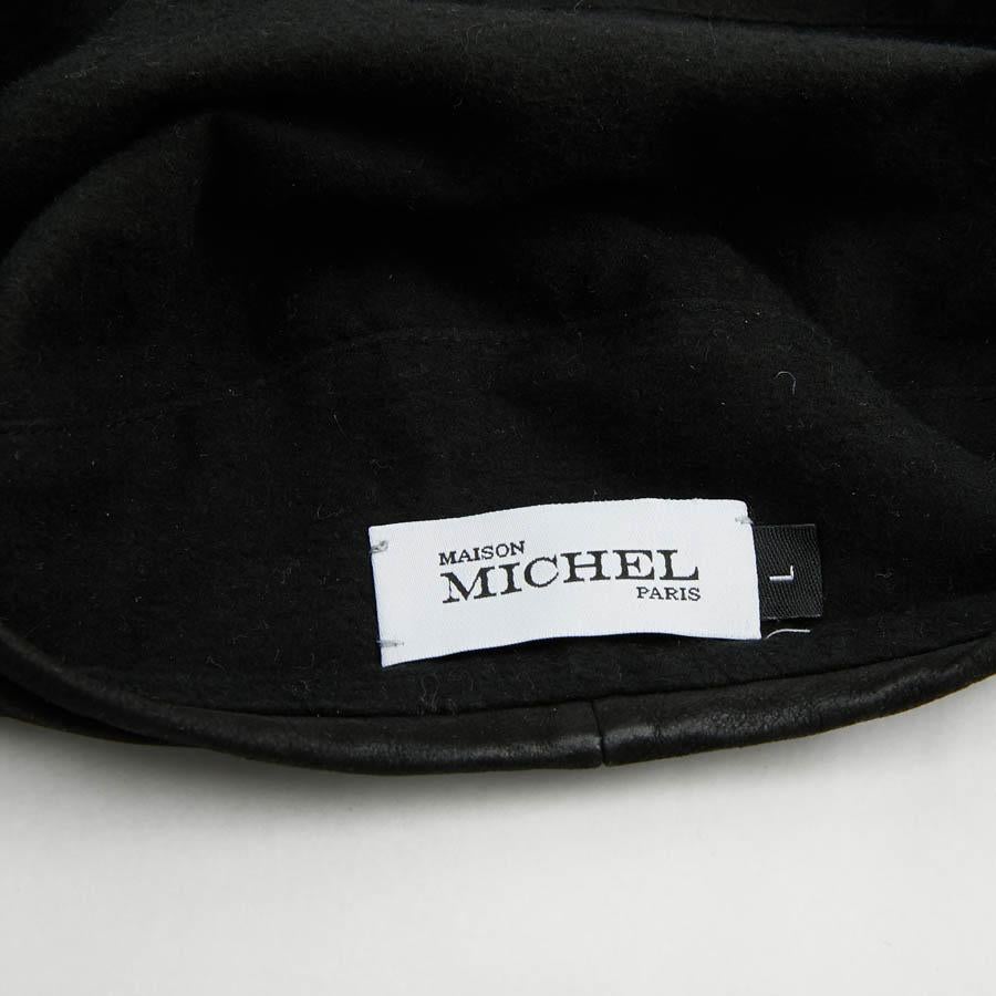 Women's or Men's Maison Michel Suede Lamb Leather Beret For Sale