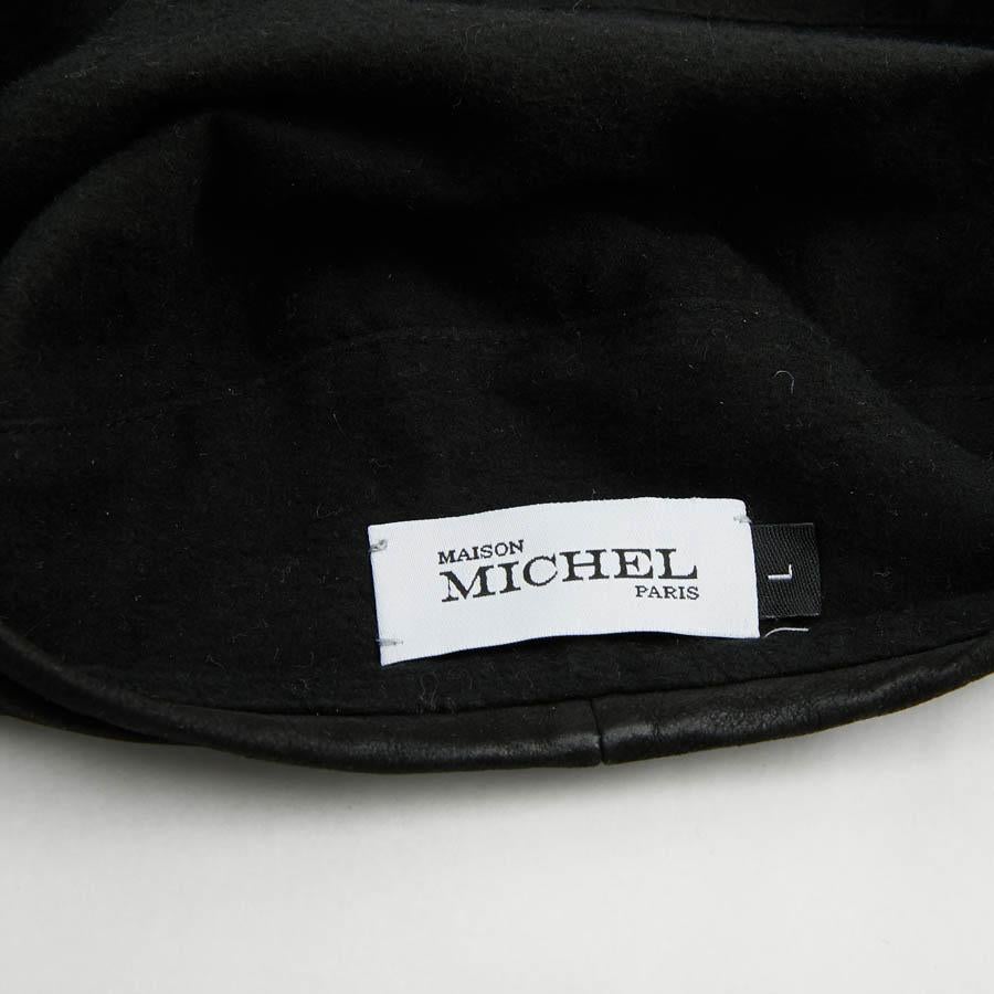 Maison Michel Beret aus Wildleder und Lammleder  im Zustand „Hervorragend“ im Angebot in Paris, FR