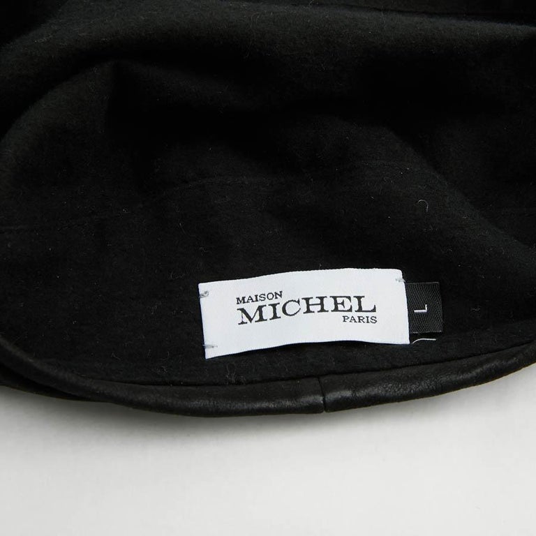 Women's or Men's Maison Michel Suede Lamb Leather Beret  For Sale