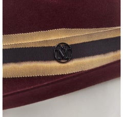 MAISON MICHEL Virginie Stick - Chapeau fedora bondage rouge cerise