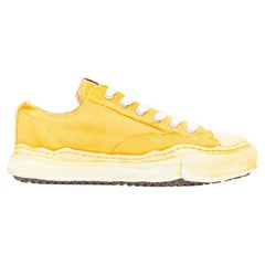 MAISON MIHARA YASUHIRO Peterson Overdyed yellow canvas melted sole sneakers EU42