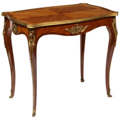 Maison Millet, a Louis XV Style Ormolu-Mounted Parquetry Kingwood Table