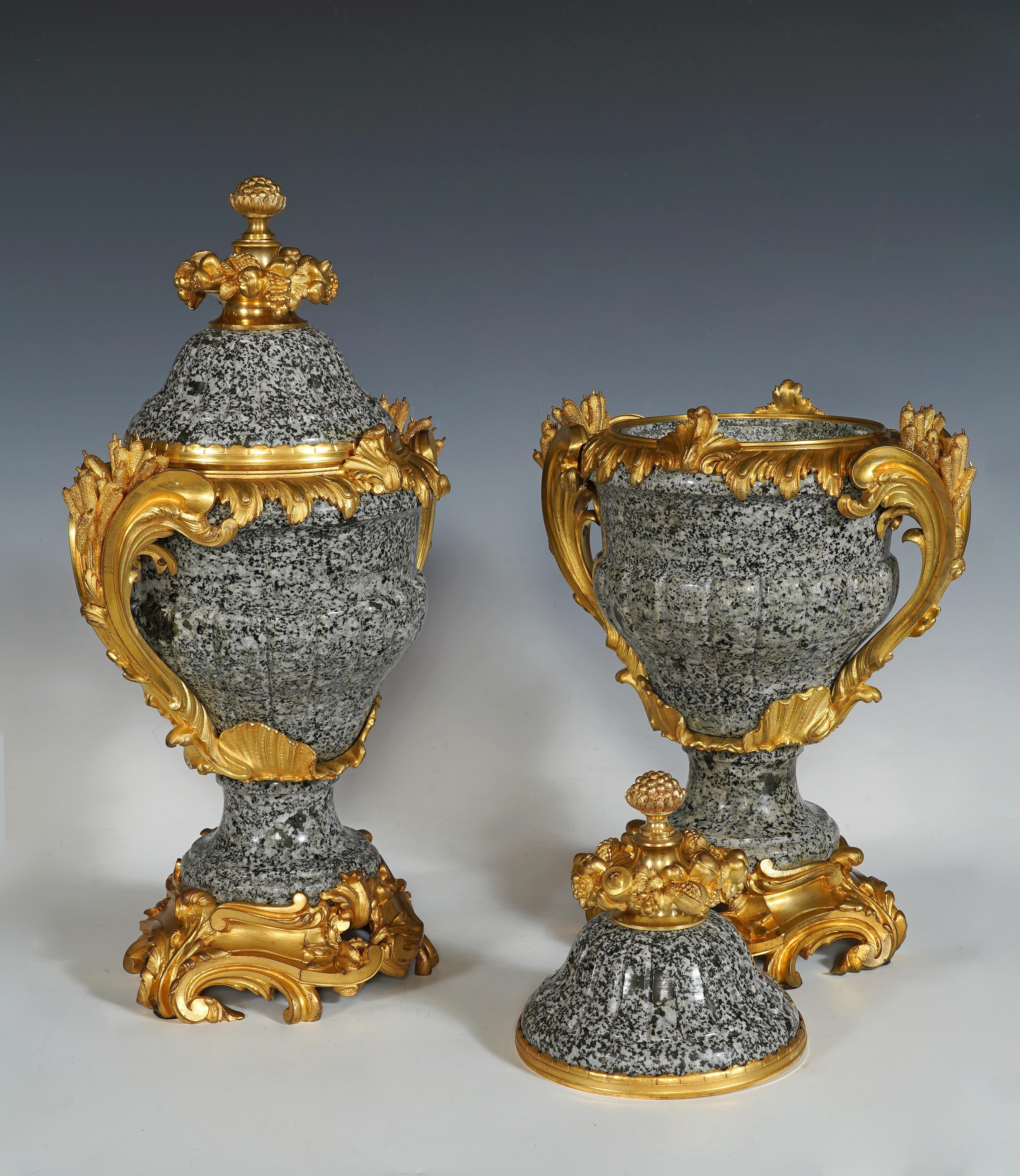 French Maison Millet, Pair of Cassolettes, France, circa 1870 For Sale