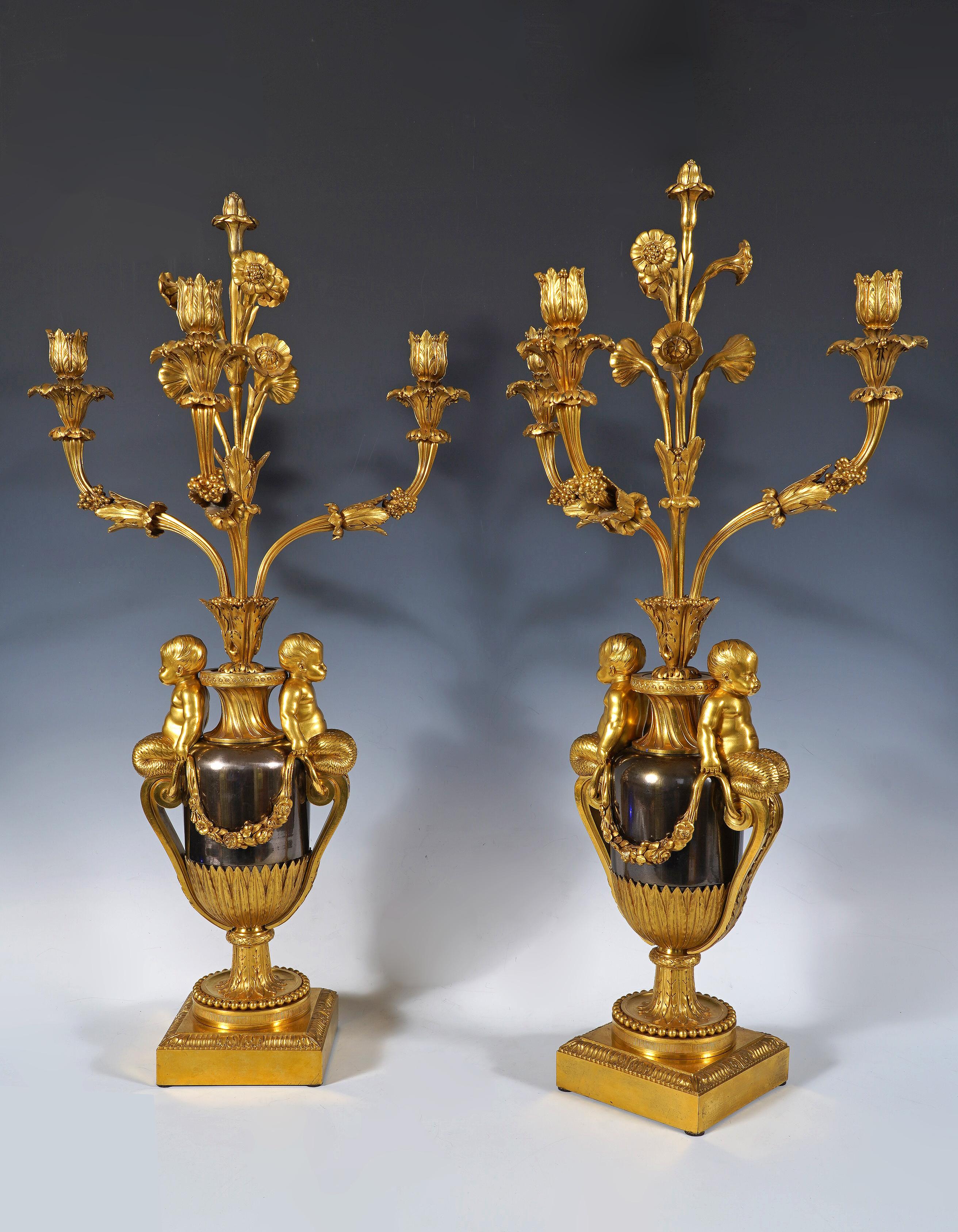 Napoleone III Maison Millet, Coppia di candelabri 