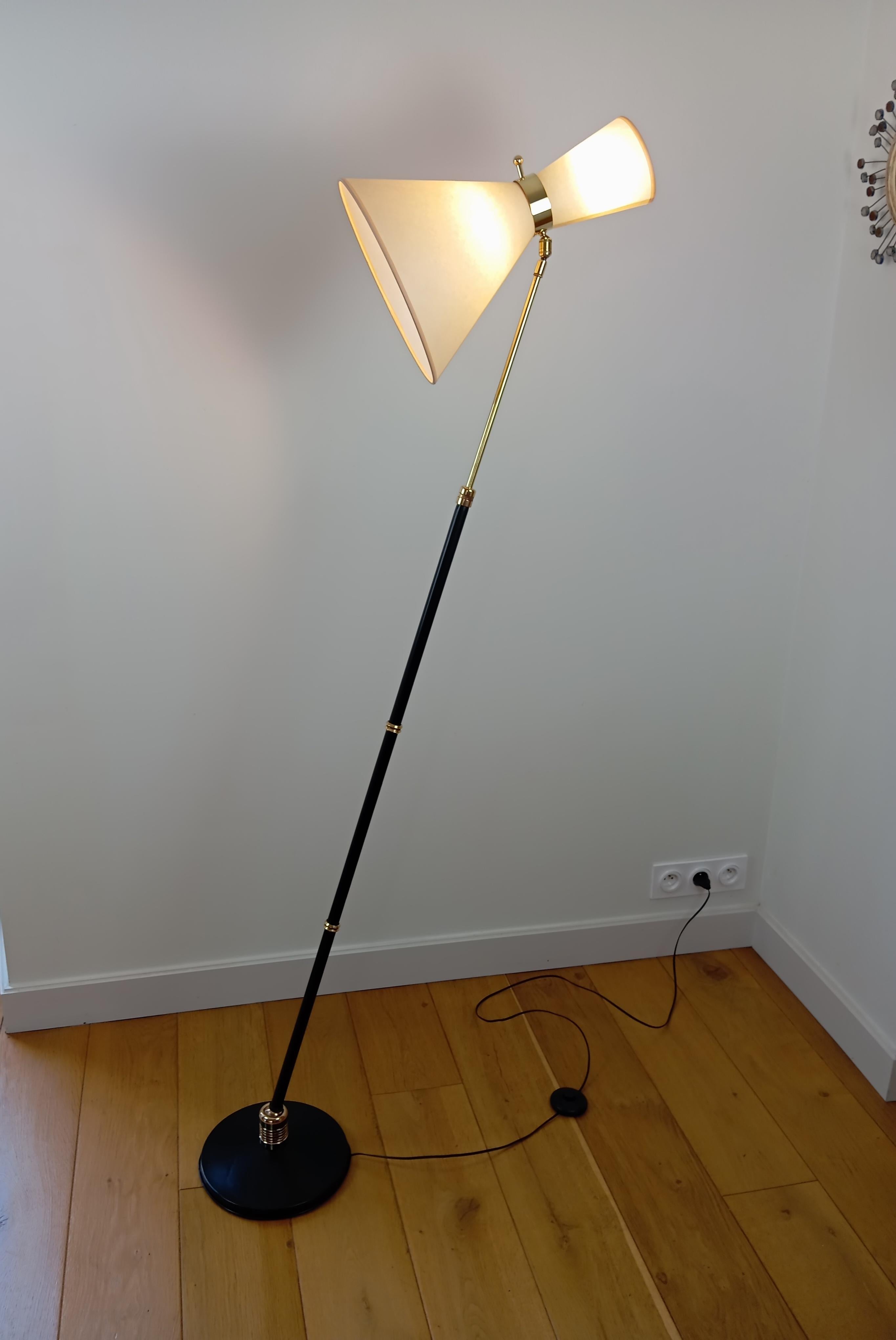 Maison Monix articulated floor lamp, circa 1950 For Sale 6